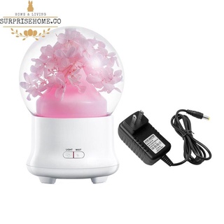 Inmortalizada flor aromaterapia máquina humidificador purificador de aire lámpara de noche