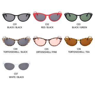 Moda Retro pequeño marco Cateye mujeres gafas de sol marca de lujo clásico al aire libre gafas de sol UV400 Sexy (8)
