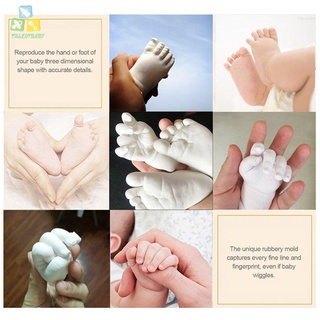 200g yeso moldeado en polvo clon polvo Kit de seguridad bebé mano y pie de fundición (2)