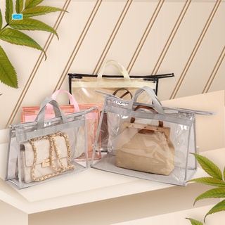 Protable Clear Women Purse Handbag Dust Cover Craft Storage Bag With Zipper for Dust Water Proof Protector Travel
