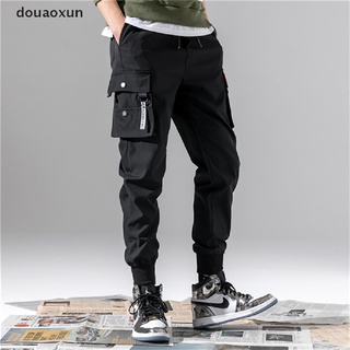 Douaoxun Cargo Pants Men Vintage Hip Hop Pockets Joggers Pants Safari Style Sweatpants CO