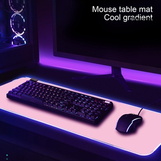 [dps]colorida Luminosa RGB efecto de luz de gran tamaño antideslizante teclado de ordenador LED alfombrilla de ratón para PC