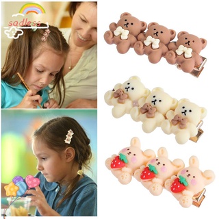 SADLESS Fashion Duckbill Clip Bear Side Bangs Barrettes Hair Clip Candy Color Women Girls Rabbit Styling Accessories Hairpin