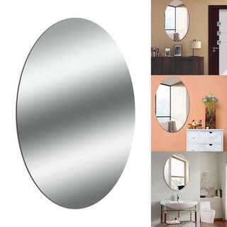 Nuevo espejo ovalado azulejo pegatinas de pared espejo autoadhesivo palo en la decoración de la habitación ☆Conoce asellmall