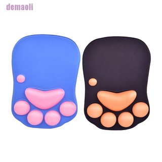 【dem】Cat Paw Pattern Silicone Gel Mouse Mat Soft Wrist Pad Wrist Rests Wrist Cushion (8)