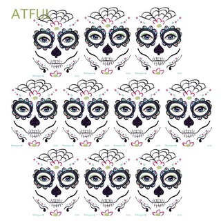 ATFUL Wide Use Face Sticker Easy to Clean Halloween Decoration Tattoo Stickers Water Transfer Printing Temporary Long Lasting Masquerade Party Accessories Cosplay Props