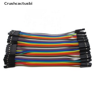 [Crushcactusbi] 40pcs 10cm 1p-1p female to Female jumper wire Dupont cable Hot Sale (1)
