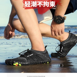 Al aire libre aguas arriba zapatos de los hombres de secado rápido zapatos de playa antideslizante de cinco dedos zapatos de los hombres 6222 zapatos de vadear anfibio sandalias