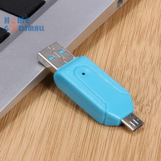 (Homegoodsmall) Mini lector de tarjetas TF/SD con puerto USB/Micro USB OTG función para teléfono inteligente