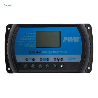 bmessi PWM 30A USB Panel Solar Controlador De Carga 12V 24V Auto LCD Regulador RTD