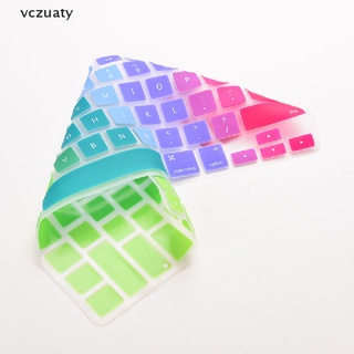 vczuaty silicona arco iris teclado cubierta de piel para macbook air mac 13"15"17" us co