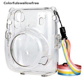 Colorfulswallowfree For Instax Mini 11 Camera Bag Portable Transparent Camera Bag Case With Strap BELLE (1)