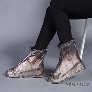 esqueleto impermeable cubierta de zapatos 2020 nuevo al aire libre zapatos de lluvia botas cubre impermeable antideslizante overshoes galoshes viaje para hombres mujeres