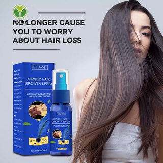 eelhoe - spray para el cabello (30 ml, jengibre, cuidado del crecimiento del cabello, solución nutritiva)