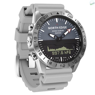 Reloj analógico Digital deportivo para hombre reloj de pulsera de negocios de acero altímetro brújula 200 m impermeable con correa de silicona (1)