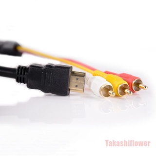 Takashiflower HDMI macho a 3 RCA Video Audio AV m Cable adaptador para 1080P HDTV