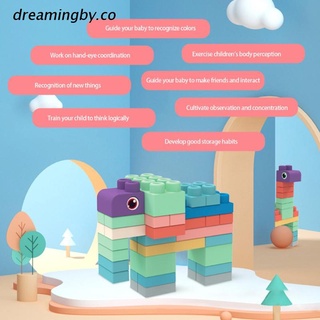 dreamingby.co bloques de construcción suaves coloridos apilamiento juguete para desarrollo cerebral silicona estimulación juguetes preescolares suministros bebé mordedor