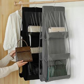 Colgante bolso organizador a prueba de polvo titular de almacenamiento bolsa armario armario para bolso de embrague bolso mochila Sling bolsas
