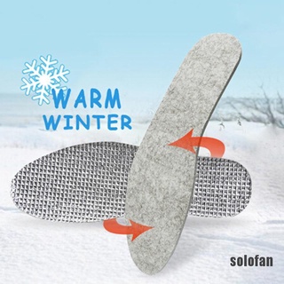 (solofan) Plantillas de papel de aluminio de fieltro para invierno cálido verano fresco impermeable almohadillas de zapatos