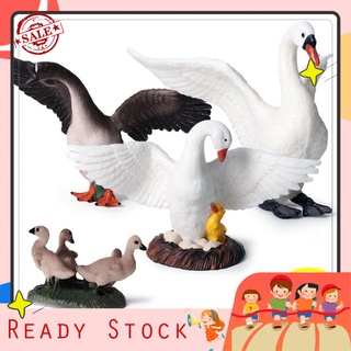 【sabaya】 Realistic Chicken Duck Swan Wild Animal PVC Model Figurine Desk Decor Kids Toy