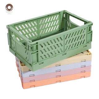 caja plegable de plástico plegable caja de almacenamiento cesta de utilidad cosmética contenedor de escritorio titular de uso doméstico