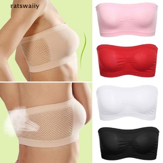 Ratswaiiy Women Tube Top Underwear Strapless Breathable Seamless Stretch Invisible Bra CO