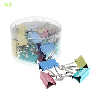 ALL 24Pcs Colorful Metal Binder Clips File Paper Clip Office Supplies 41mm Width