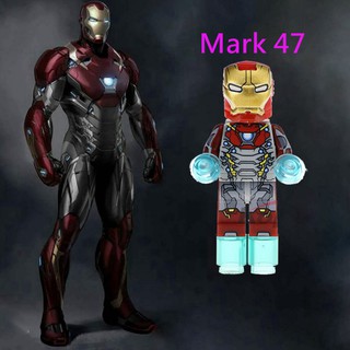 Spider-Man Iron Man Minifigures Compatible with Lego Marvel SuperHero Mark47 Building Blocks educational Toys for Kids