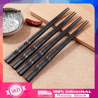 <Ku> 1 par de palillos japoneses antideslizantes de aleación de Sushi palillos japoneses para el hogar (1)