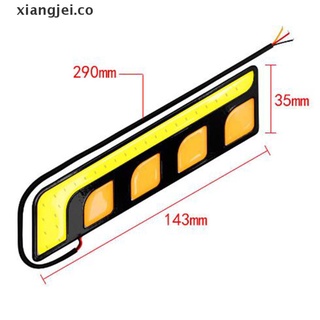 [xiangjei] 1 lámpara led cob antiniebla para coche diurna drl impermeable con luz de señal de giro co