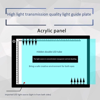 a4 led tracer caja de luz delgada almohadilla de luz,usb power dibujo copia de la junta de trazado de la mesa de luz led para dibujar,