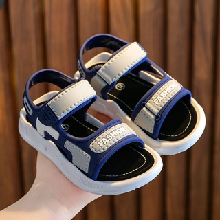 Boysandals 2022 Antideslizante Así Que Las Sandalias De Los Niños Suela Suave Medio Grandes Velcro Pequeños Zapatos De Bebé Playa Feliz Tienda (6)