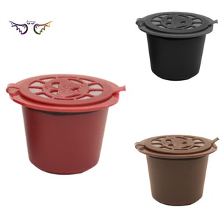10 Pcs Reusable Refillable Coffee Capsule Filters for Nespresso with Spoon Brush Kitchen Accessories Coffee Filter Black