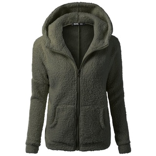 [EXQUIS] abrigo con capucha para mujer, invierno, lana cálida, cremallera, abrigo de algodón, Outwear AG/L (2)