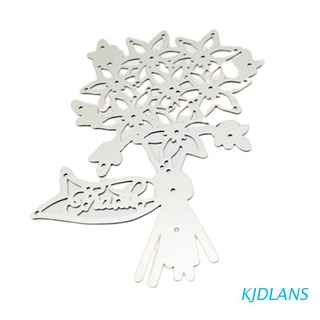 kjdlans ramo de flores de metal troqueles de corte plantilla diy scrapbooking álbum de papel tarjeta plantilla molde relieve decoración artesanal
