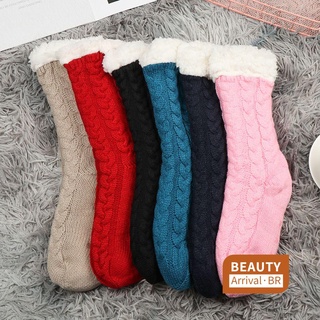 Calcetines suaves con Forro De lana multicolor Para invierno/navidad/belleza