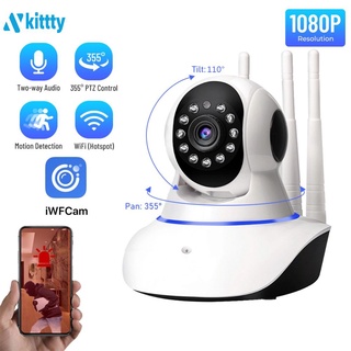 Cámara 360 1080P De Vigilancia Con Wifi IR Visión Nocturna Detección De Movimiento De Dos Vías Audio Seguridad Hogar Vídeo Inteligente KT (1)