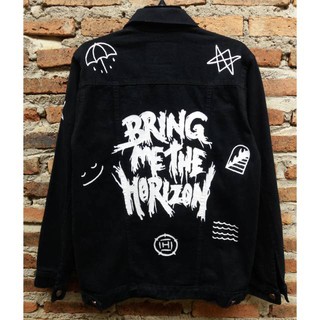 Bmth// BRING ME THE HORIZON painted denim jacket