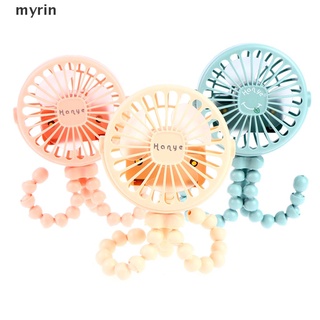 myrin mini portátil colgante en forma de pulpo soporte ajustable de mano usb ventilador de carga.