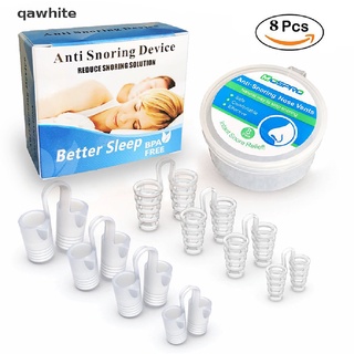 qawhite 8 piezas de ventilaciones nasales para dejar de roncar con clip anti ronquidos apnea del sueño dilatadores nasales dispositivo co