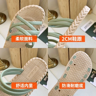 Nuevas sandalias y zapatillas de las mujeres de verano desgaste todo-partido Ins estilo romano fondo grueso playa de moda zapatillas de mujer (4)