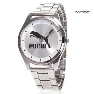 Bz reloj de pulsera de cuarzo analógico con correa de aleación analógica con logotipo Puma para hombre y mujer (6)