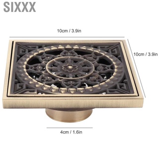 Sixxx - juego de drenaje de suelo (estilo europeo, cobre antiguo, para inodoro, 10 x 10 cm) (3)