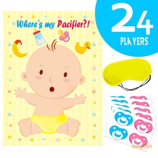 bin Pin The Pacifier on The Baby Game - Baby Shower Party Favors and Game - Pin The Dummy on The Baby Game