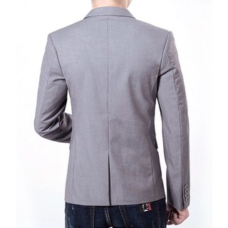 hombres slim fit formal un botón traje de negocios blazer abrigo chaqueta (7)