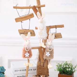 Zong lindo conejo de Alpaca conejito colgante adorno para decoración de pascua feliz fiesta de pascua decoración de niños regalos