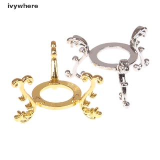 ivywhere - soporte de bola de cristal chapado en oro, diseño de piedras preciosas