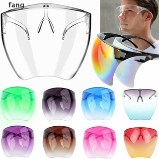 fang transparente cara completa escudo espejo máscara protectora acrílico cara completa máscara gafas de sol.