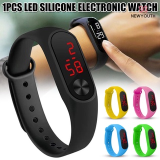 Silicone Wrist Watch for Men and Women Electronic Candy Colors Watches LED Casual Sports Watch