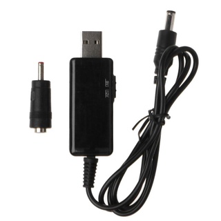 Sel USB DC 5V a 9V 12V 2.1x5.5mm 3.5x1.35mm macho Step Up Cable adaptador con voltímetro para Router tira LED